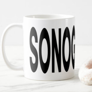 Taza De Café Regalo de tipografía de SONÓGRAFO Técnico de ultra