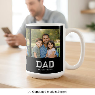 Taza De Café Regalo de tipografía moderna de foto negra estable