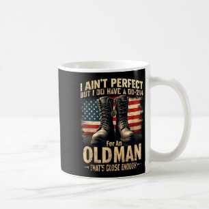 Taza De Café Regalo de veterano de EE. UU. No soy perfecto pero