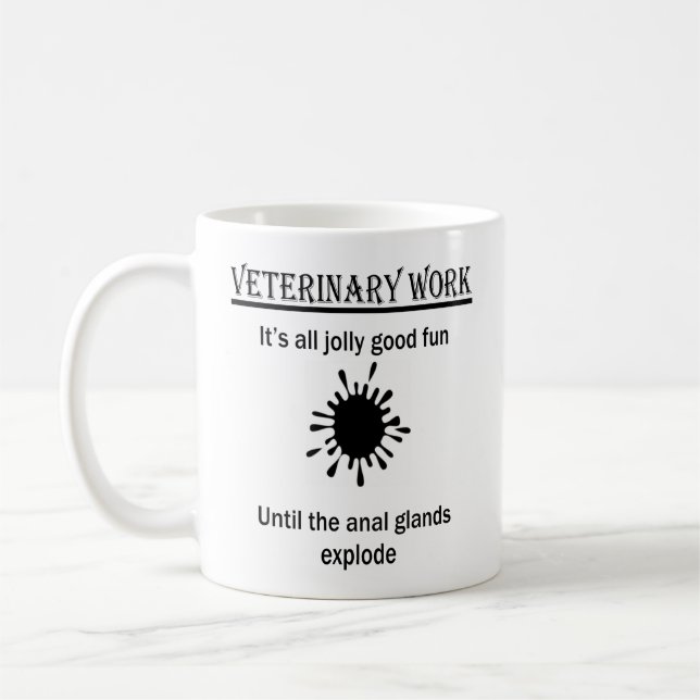 Taza De Café Regalo de veterinaria divertida personalizada (Izquierda)