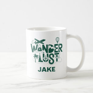 Taza De Café Regalo de viaje con nombre personalizado Aventura 