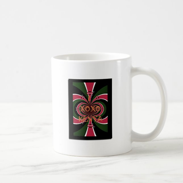 Taza De Café Regalo de viaje keniano - Diseño de abrazos y beso (Derecha)
