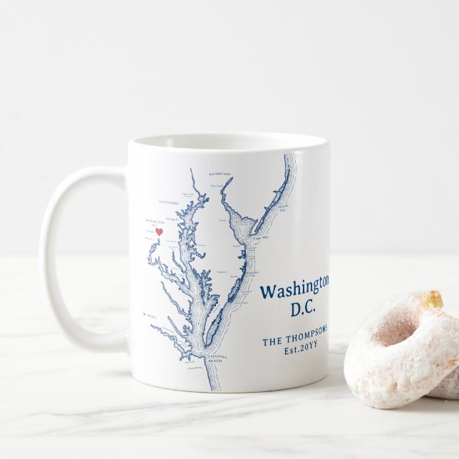 Taza De Café Regalo de Washington DC (Con donut)