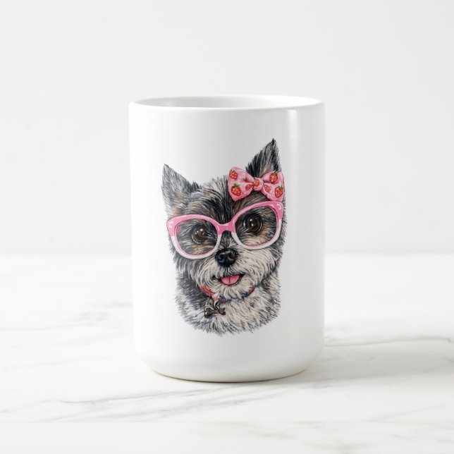 Taza De Café Regalo de Yorkshire Terrier para amantes de los pe (Centro)