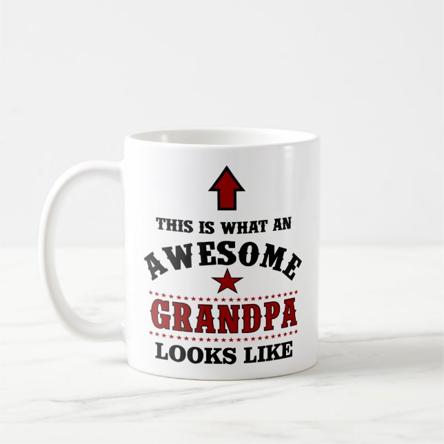 Taza De Café Regalo del abuelo Awesome personalizado (Izquierda)