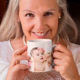 Taza De Café Regalo del abuelo de la familia de fotos de person