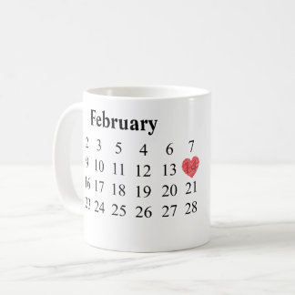 Taza De Café Regalo del aniversario - calendario y anillos