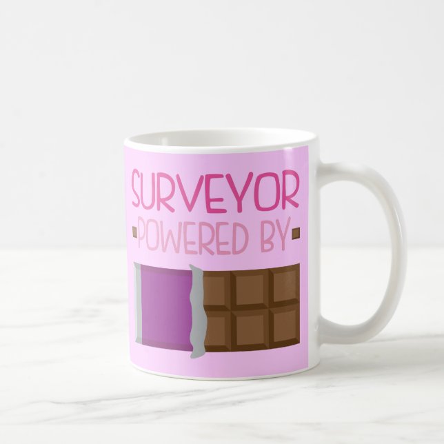 Taza De Café Regalo del chocolate del topógrafo para ella (Derecha)