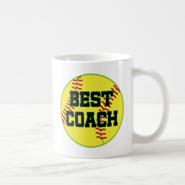 Taza De Café Regalo del coche del softball (mejor) (Derecha)