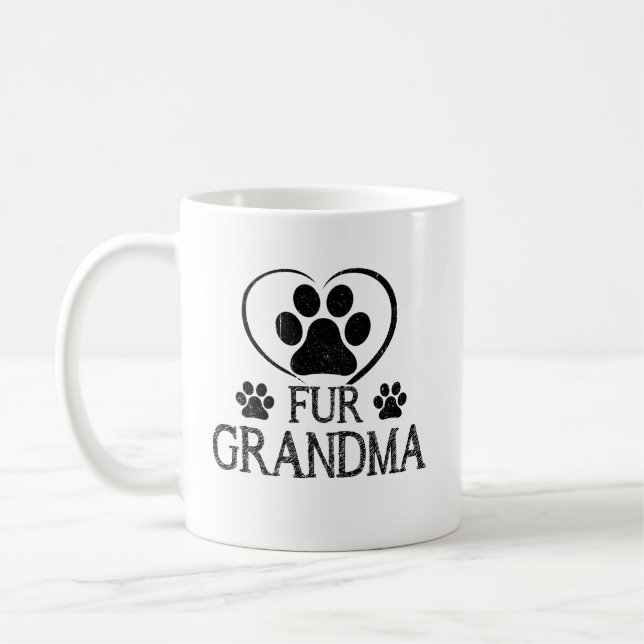 Taza De Café Regalo del Día de la Abuela Madre para el Perro (Izquierda)