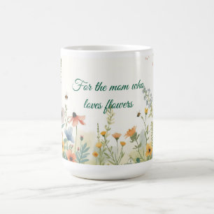 Taza De Café Regalo del Día de la Madre Floral Cottagecore Mamá