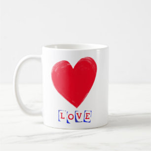 Taza De Café Regalo del Día de San Valentín con un Gran Corazón