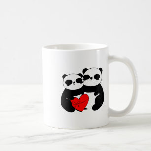 Taza De Café Regalo del Día de San Valentín del Panda Lindo Par