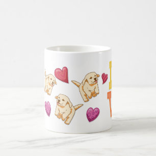 Taza De Café Regalo del Día de San Valentín del Perro del Retri