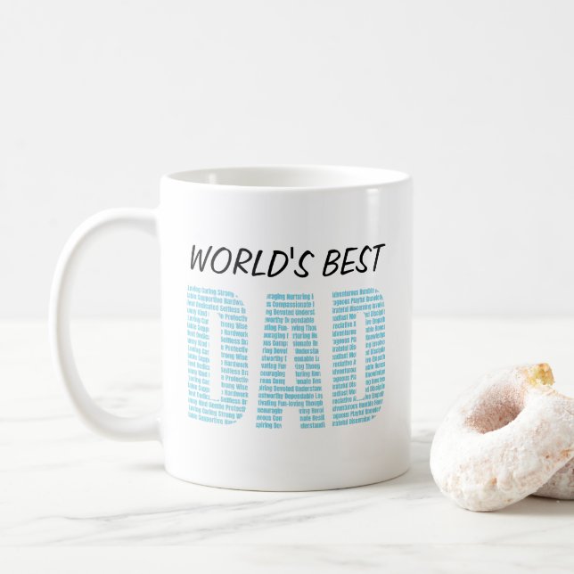 Taza De Café Regalo del Día del Mejor Padre del Mundo Personali (Con donut)