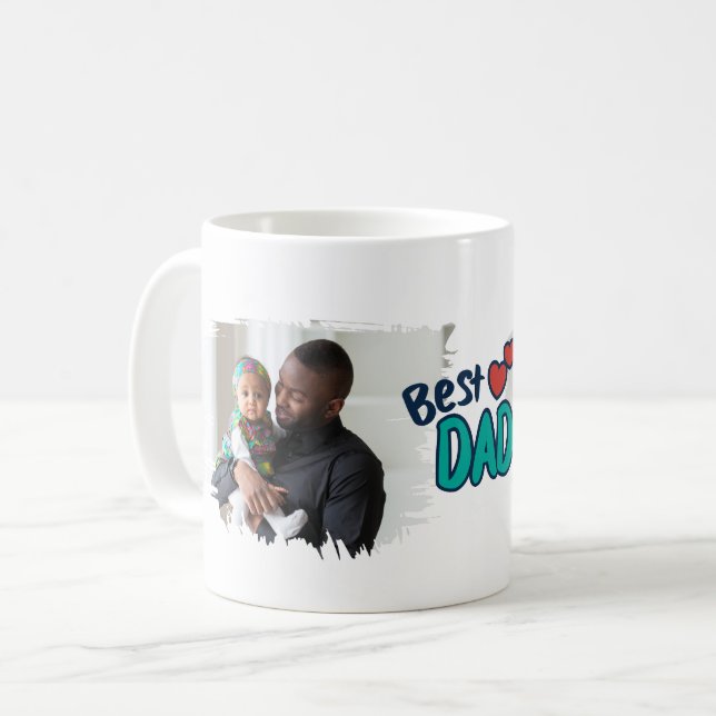 Taza De Café Regalo del Día del Mejor Padre Mug Padres Con Foto (Anverso izquierdo)