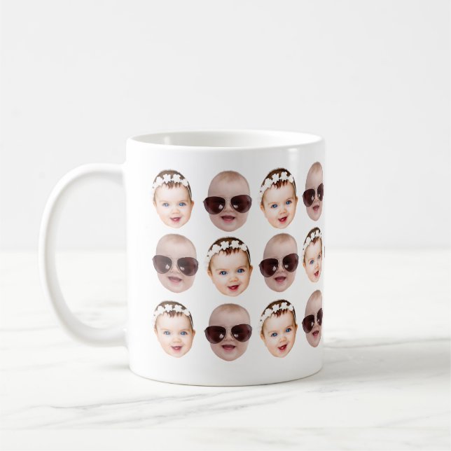 Taza De Café Regalo del Día del Navidad de la madre, padre foto (Izquierda)