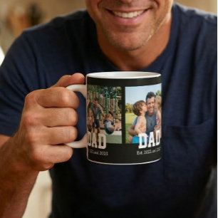 Taza De Café Regalo del Día del Padre con fuente negra negrita