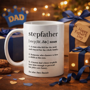 Taza De Café Regalo del Día del Padre: Definición de Padrastro 