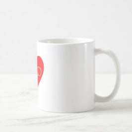 Taza De Café Regalo del día del padre del corazón rojo