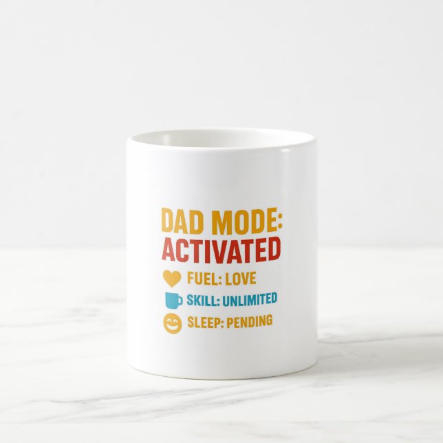Taza De Café Regalo del Día del Padre Funny Activado en Modo Pa (Centro)