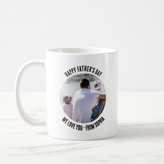 Taza De Café Regalo del Día del Padre para él, foto del Persona (Izquierda)