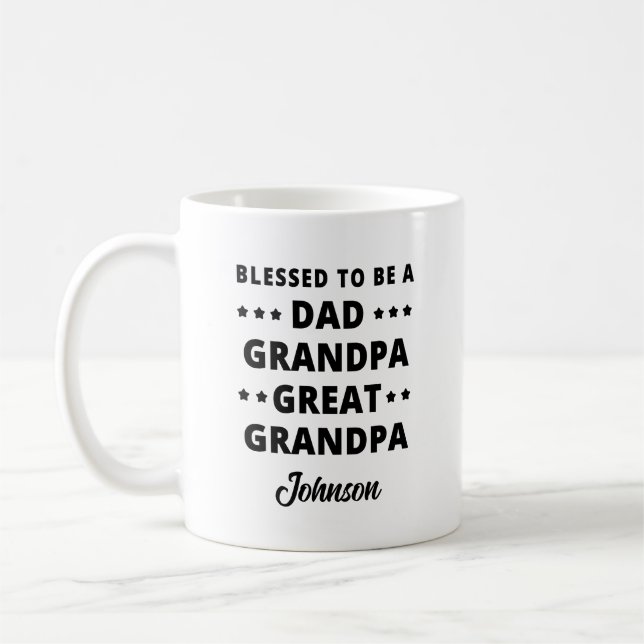 Taza De Café Regalo del Día del Padre para el Gran Abuelo (Izquierda)