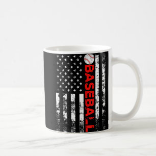 Taza De Café Regalo del equipo de béisbol de bandera estadounid