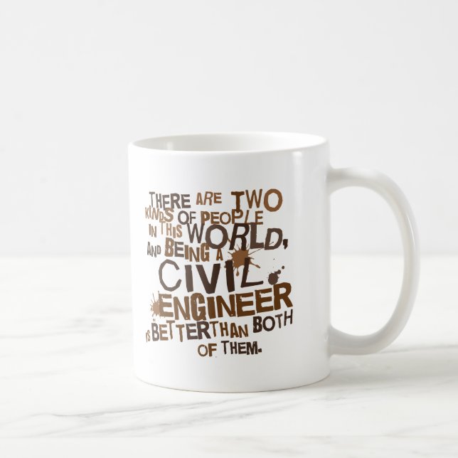 Taza De Café Regalo del ingeniero civil (Derecha)