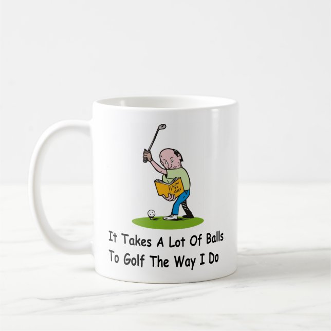 Taza De Café Regalo del jugador de golf personalizado (Izquierda)