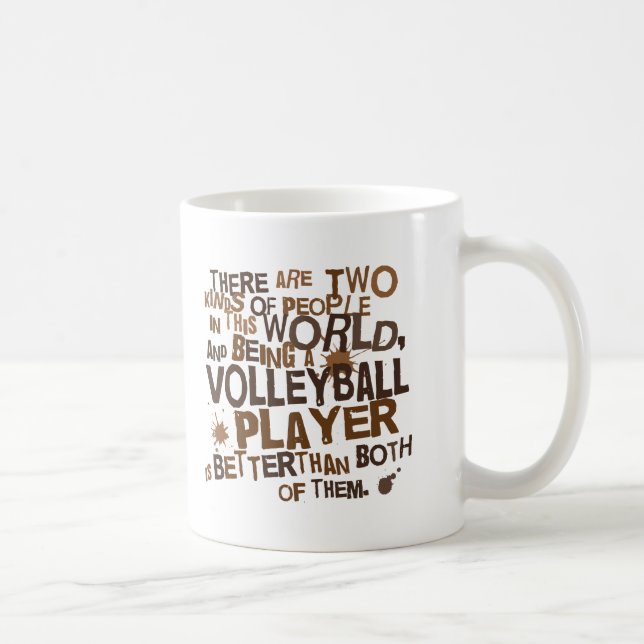 Taza De Café Regalo del jugador de voleibol (Derecha)