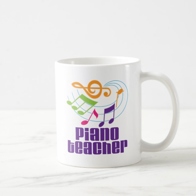 Taza De Café Regalo del profesor de piano (Derecha)