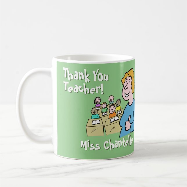 Taza De Café Regalo del profesor. Gracias a una profesora (Izquierda)
