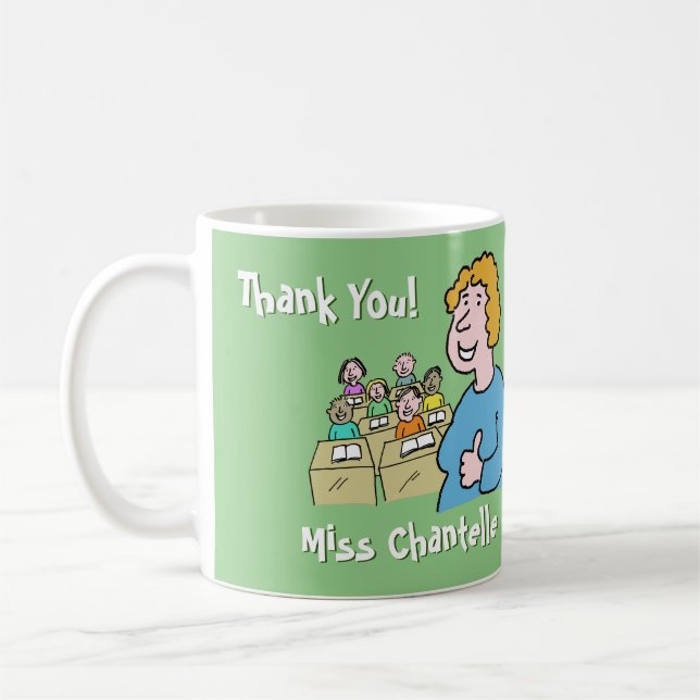 Taza De Café Regalo del profesor. Gracias a una profesora (Izquierda)