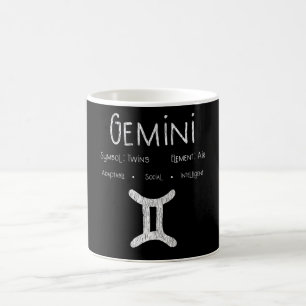 Taza De Café Regalo del signo zodiacal Géminis retro para amant