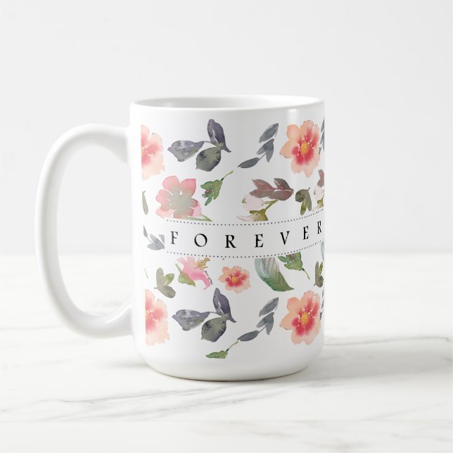 Taza De Café Regalo día de San Valentín para siempre (Izquierda)