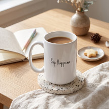 Regalo divertido con cita para ella y él café