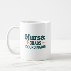 Taza De Café Regalo Divertido Coordinadora de Caos Enfermera