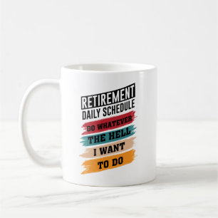 Taza De Café Regalo divertido de calendario de jubilación para 