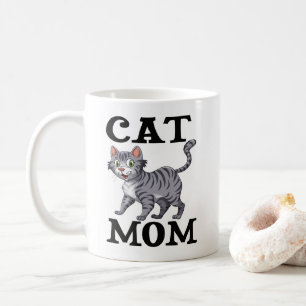 Taza De Café Regalo divertido de gatito Tabby Gato gris Gatito