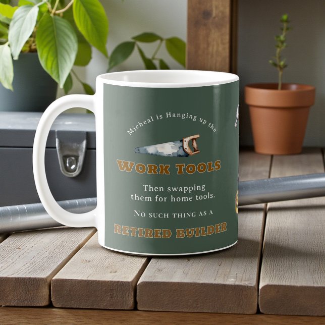 Taza De Café Regalo Divertido de Jubilación Constructor Martill (Subido por el creador)