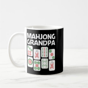 Taza De Café Regalo divertido de Mahjong para abuelo papá hombr