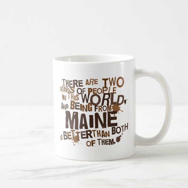 Taza De Café Regalo (divertido) de Maine (Derecha)