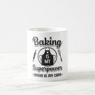 Taza De Café Regalo divertido de panadería Baking Baker Superpo