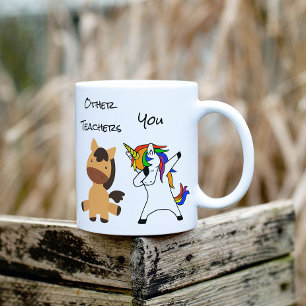Taza De Café Regalo Divertido de Unicornio Profesor Enseñando