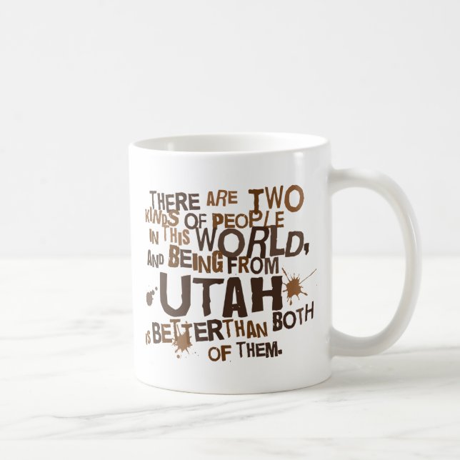 Taza De Café Regalo (divertido) de Utah (Derecha)