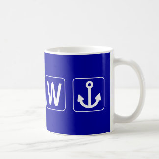 Taza De Café Regalo divertido de Wanchor del ancla de W