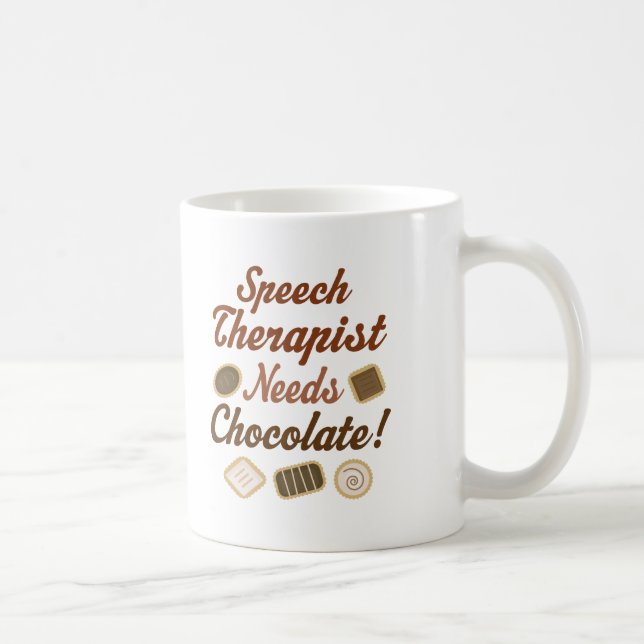 Taza De Café Regalo (divertido) del terapeuta de discurso (Derecha)
