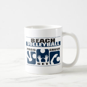 Taza De Café Regalo divertido del voleibol de playa