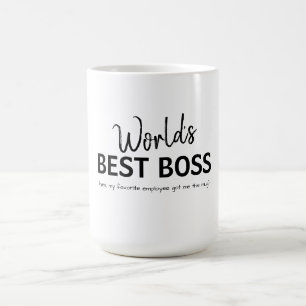 Taza De Café Regalo Divertido Mejor Jefe del Mundo